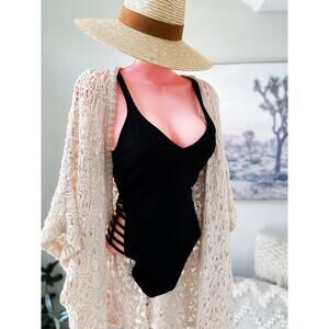 Paradise Plunge Poolside Luxe One Piece flirty hip cut out open back Swimsuit
